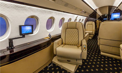 Interior of Falcon 2000 EX