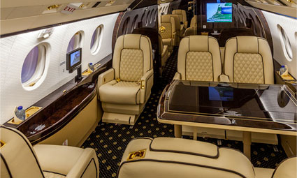 Interior of Falcon 2000 LX