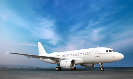 Exterior of Airbus 319 Corporate Jet