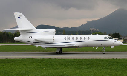 Exterior of Falcon 50 EX