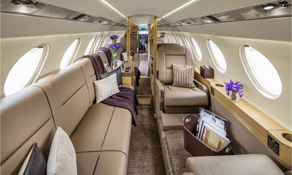 Interior of Falcon 50 EX