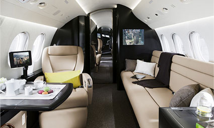 Interior of Falcon 7X