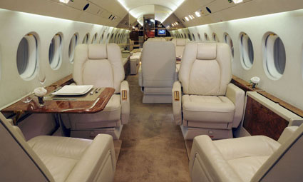 Interior of Falcon 900 B