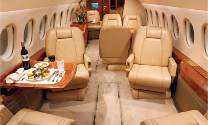 Interior of Falcon 900 EX Easy