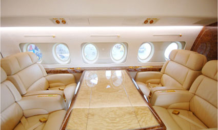 Interior of Fokker 100 VIP