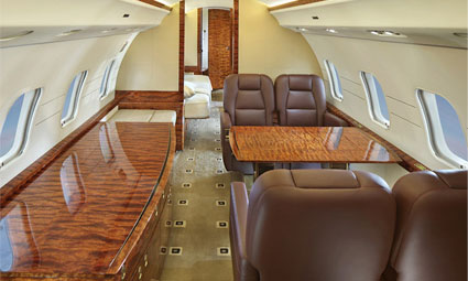 Interior of Global Express