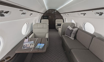 Interior of Gulfstream G450