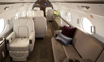 Interior of Gulfstream G550