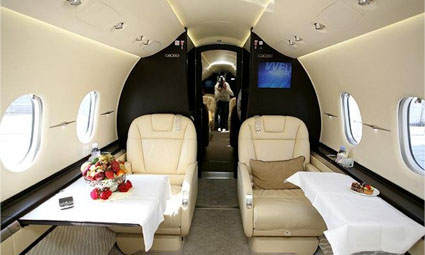 Interior of Hawker 4000