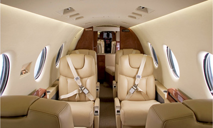 Interior of Hawker 400 XP