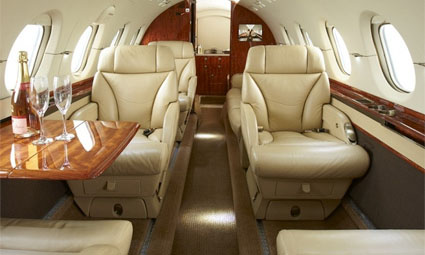 Interior of Hawker 850 XP