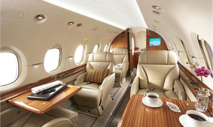 Interior of Hawker 900 XP