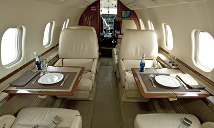 Interior of Learjet 31