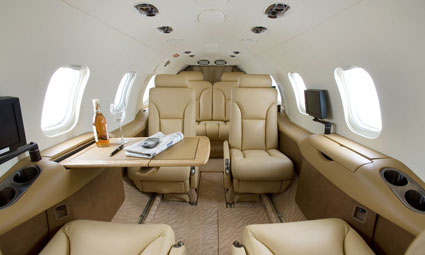 Interior of Learjet 31A