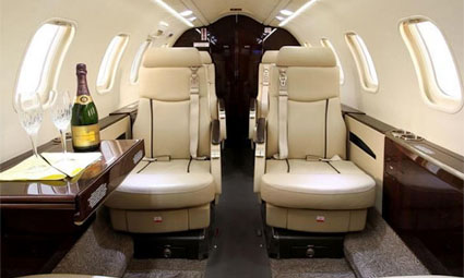 Interior of Learjet 40XR