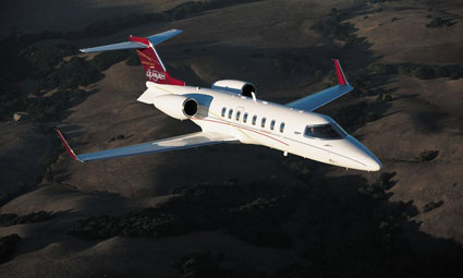 Exterior of Learjet 45