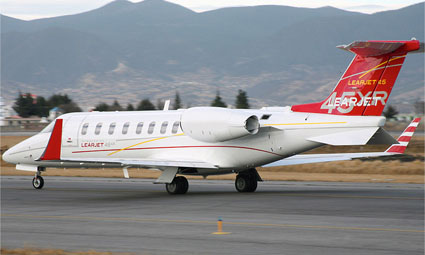 Exterior of Learjet 45XR
