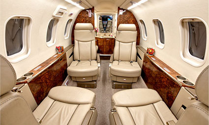 Interior of Learjet 45XR