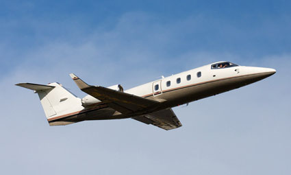 Exterior of Learjet 55B
