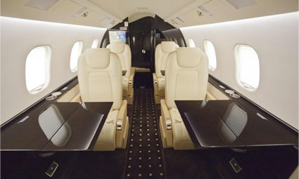 Interior of Learjet 60XR