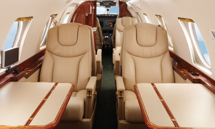 Interior of Beechjet 400 A