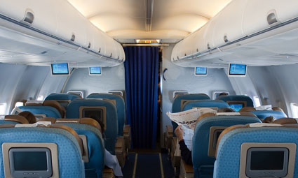 Interior of Boeing 737-800