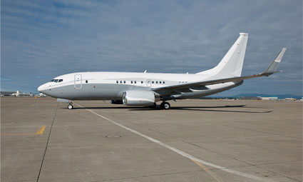 Exterior of Boeing Business Jet