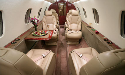 Interior of Cessna Citation Excel