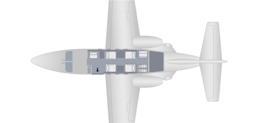 Floor plan of Citation Jet (CJ)